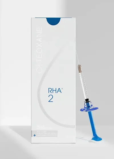 product shot of RHA 2 box and syringe