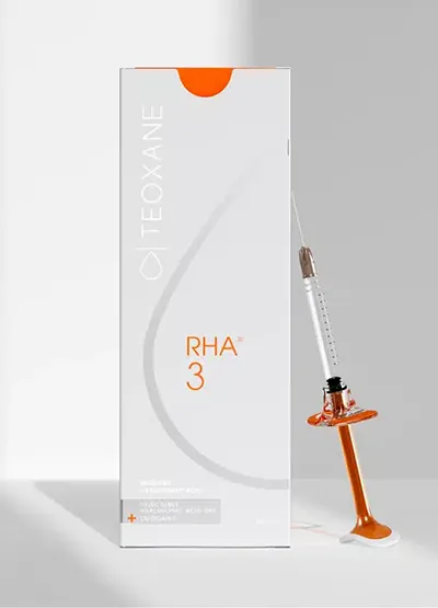 product shot of RHA 3 product shot and syringe